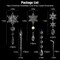 18pcs Christmas Tree Decoration Crystal Ornaments - Hanging Acrylic Christmas Snowflake Icicle Drop Crystal Ornaments for Christmas Tree Winter New Year Party Supplies